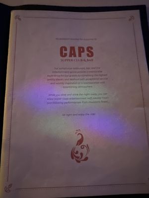 Menu photo 5 CAPS Supper Club & Bar Houston, TX