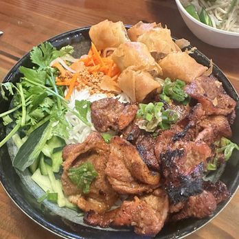 Chef's Phở & Grill - Pork with egg roll vermicelli bowl . Delicious - Vietnamese Near Me - San Marcos, California Chef's Phở & Grill - Pork with egg roll vermicelli bowl . Delicious - Vietnamese Near Me - San Marcos, California