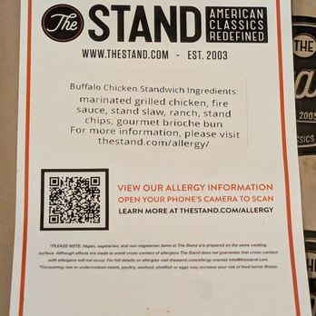 The Stand - Long Beach - Buffalo Chicken Standwich ingredients - New American Near Me - Long Beach, California