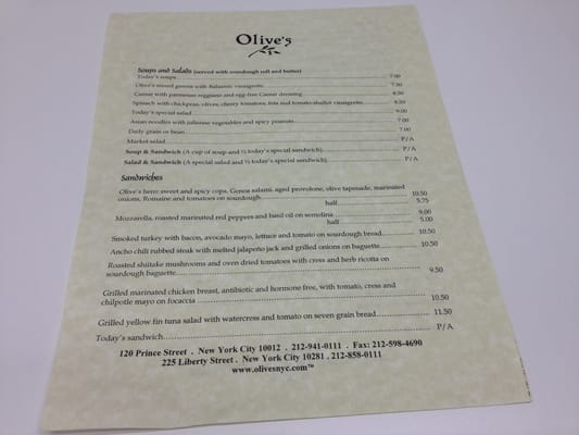 Menu photo 4 Olive's New York, NY