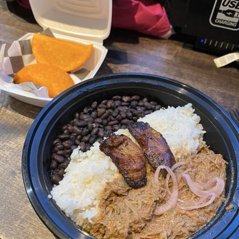 The Colombian Spot - Ropa Vieja Bowl and empanadas - Colombian Near Me - Pittsburgh, Pennsylvania