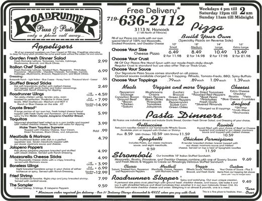 Roadrunner Pizza & Pasta by null