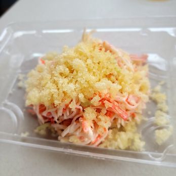 Akino - Kani salad. Way too much tempura flakes. - Sushi Bars Near Me - Elmhurst, New York