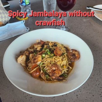Yard House - Spicy Jambalaya with Linguini (sans crawfish) - delicious! Wished there was garlic bread to accompany. - Vegetarian Near Me - Gaithersburg, Maryland Yard House - Spicy Jambalaya with Linguini (sans crawfish) - delicious! Wished there was garlic bread to accompany. - Vegetarian Near Me - Gaithersburg, Maryland