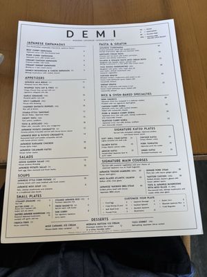 Menu photo 4 DEMI Palo Alto, CA