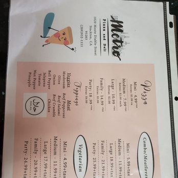 Metro Pizza & Deli - Menu - Pizza Near Me - Stockton, California Metro Pizza & Deli - Menu - Pizza Near Me - Stockton, California