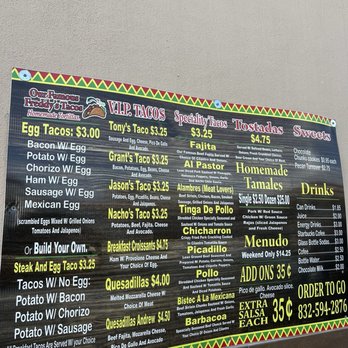 Freddy's Taco Shack - Menu - Tacos Near Me - Porter, Texas