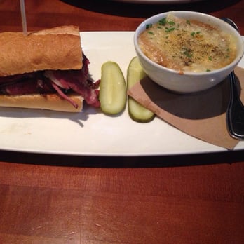 Yard House - Lunch special: half pastrami sandwich & French onion soup for $9.65 - Bars Near Me - Roseville, California Yard House - Lunch special: half pastrami sandwich & French onion soup for $9.65 - Bars Near Me - Roseville, California