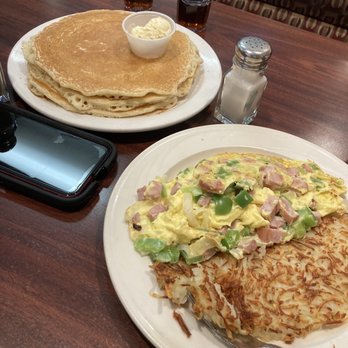 My Garden Cafe - Denver Omelette and Stack of Pancakes - American Near Me - Sonora, California