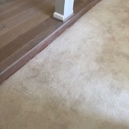 Stained carpets near dining room Stained carpets near dining room