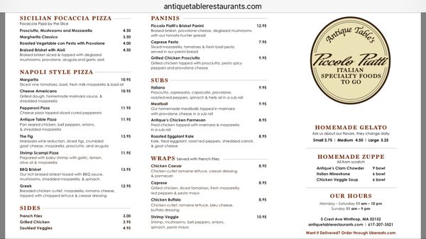 Menu photo 7 Piccolo Piatti Winthrop, MA
