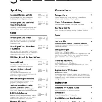 Stereo East End - Drink menu - August 2026 - Japanese Near Me - Greenport, New York Stereo East End - Drink menu - August 2026 - Japanese Near Me - Greenport, New York