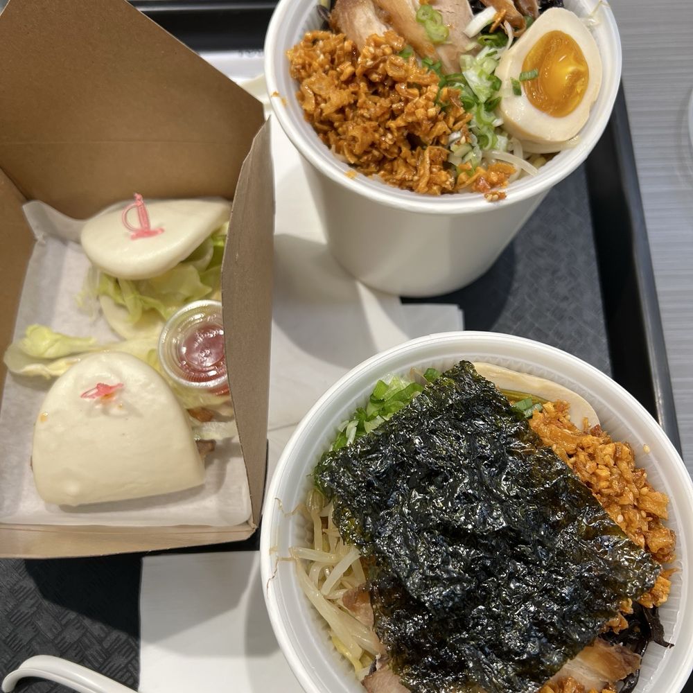 Ramenya - Top is Spicy Tonkotsu and the bottom is Black Jack - Ramen Near Me - Gurnee, Illinois