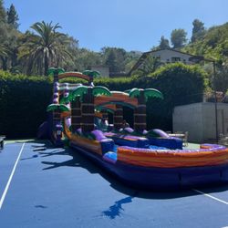 Bounce On Rentals - Purple crush slide with slip and slide