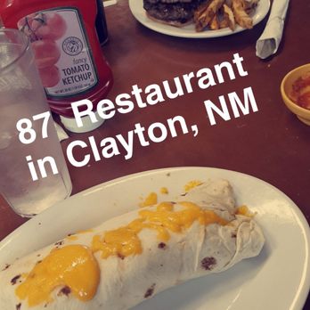 87 Restaurant - Ordered the Extreme Breakfast Burrito & 87 Burger. The patties on the burger are more than half a pound each. You can order an extra patty. - American Near Me - Clayton, New Mexico 87 Restaurant - Ordered the Extreme Breakfast Burrito & 87 Burger. The patties on the burger are more than half a pound each. You can order an extra patty. - American Near Me - Clayton, New Mexico