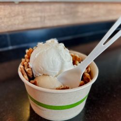 Goat Cheese, Thyme, and Honey Caramel Salt Lick Waffle cone