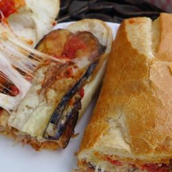 Hampton Eats - Eggplant Parm Herp Sandwich.