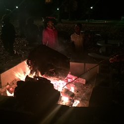 University Park Church of Christ - Nice warm fire on a cold fall night!