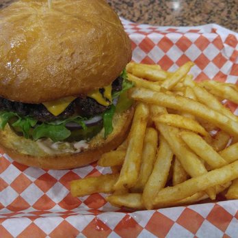 Angus Burger - Bacon cheeseburger and small serving of fries.. - American Near Me - Snohomish, Washington