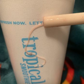 Tropical Smoothie Cafe - This is gross, not sure if it's from the edible straw or smoothie - Juice Bars & Smoothies Near Me - Las Vegas, Nevada Tropical Smoothie Cafe - This is gross, not sure if it's from the edible straw or smoothie - Juice Bars & Smoothies Near Me - Las Vegas, Nevada