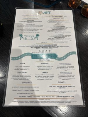 Menu photo 2 Joey’s Burger Bar Oak Ridge, NC Menu photo 2 Joey’s Burger Bar Oak Ridge, NC