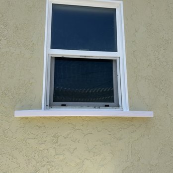 Ursa Pro Restoration - After - bathroom window... vinyl trim and lip; stucco color is almost a perfect match to original - General Contractors Near Me - Los Angeles, California