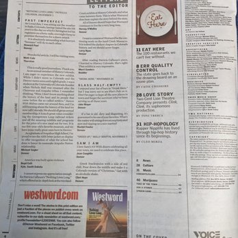 Westword - Westword newspaper magazine, Denver - Print Media Near Me - Denver, Colorado