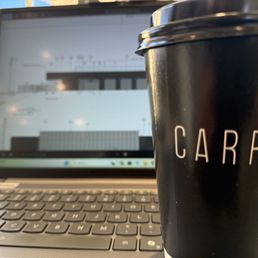 Quick stop to refill and work a bit on the laptop!