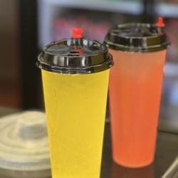 Pineapple and Watermelon fresh juices.