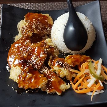 Nippon Kitchen - Vegetable tempura teriyaki with lightly pickled veggies and rice - Japanese Near Me - Glasgow, GLG