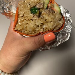 Soy Hibachi - Hibachi Burrito with beef. Flavors were unbelievable, texture of rice and vegetables perfect and the meat was nice and tender.