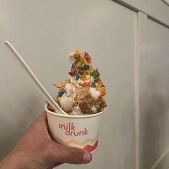 Milk Drunk - Vegan coconut banana with Fruity Pebbles and Cinnamon Toast Crunch - Ice Cream & Frozen Yogurt Near Me - Seattle, Washington Milk Drunk - Vegan coconut banana with Fruity Pebbles and Cinnamon Toast Crunch - Ice Cream & Frozen Yogurt Near Me - Seattle, Washington