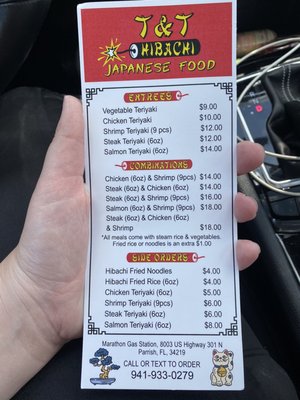 Menu photo 8 T & T Hibachi Parrish, FL Menu photo 8 T & T Hibachi Parrish, FL