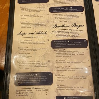 The Green Dragon Tavern - Menu - Pubs Near Me - Boston, Massachusetts