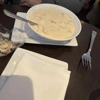 Stephanie's On Newbury - New England Clam Chowder - American Near Me - Boston, Massachusetts Stephanie's On Newbury - New England Clam Chowder - American Near Me - Boston, Massachusetts