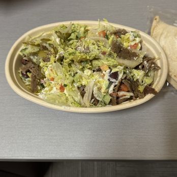 The Fresh Mediterranean - Gyro Rice Bowl with a side pita - Mediterranean Near Me - Lawrence, Kansas The Fresh Mediterranean - Gyro Rice Bowl with a side pita - Mediterranean Near Me - Lawrence, Kansas