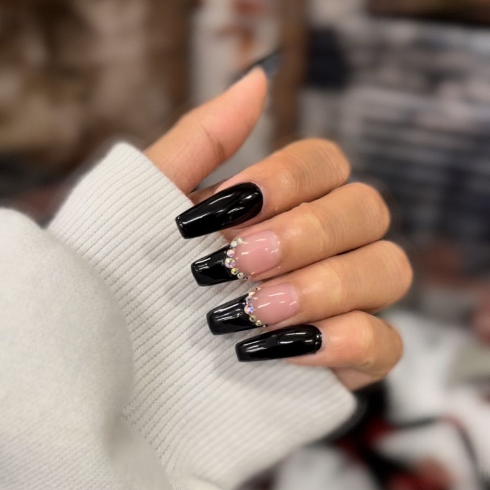 Nail Chic - By Cindy, acrylic nails with gems. - Nail Salons Near Me - Newark, California Nail Chic - By Cindy, acrylic nails with gems. - Nail Salons Near Me - Newark, California