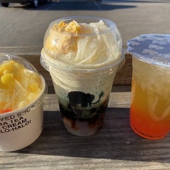 Snoice - Mango shaved ice, custom halo halo, passion fruit tea w/boba - Bubble Tea Near Me - Spring Valley, California Snoice - Mango shaved ice, custom halo halo, passion fruit tea w/boba - Bubble Tea Near Me - Spring Valley, California