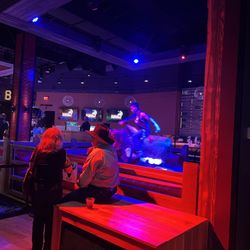 PBR Miami - One of the employees expertly riding the bull.