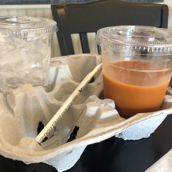 Pineapple Thai cuisine - thai tea with ice on side - Thai Near Me - Chestnut Hill, Massachusetts