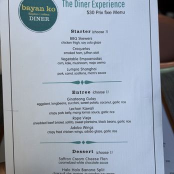 Bayan Ko Diner - $30 Prix fixe menu - Cuban Near Me - Chicago, Illinois Bayan Ko Diner - $30 Prix fixe menu - Cuban Near Me - Chicago, Illinois