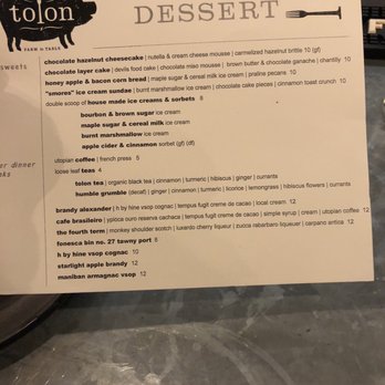 Tolon - Desserts 11/12/19 - New American Near Me - Fort Wayne, Indiana Tolon - Desserts 11/12/19 - New American Near Me - Fort Wayne, Indiana