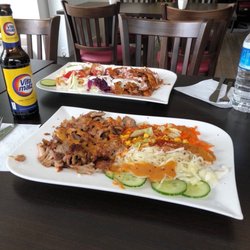 Antalya Döner&Grill - Döner salad tellers...one chicken, one calf. Yum yum!