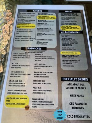 Menu photo 1 Zeller’s Riverside Bar & Grill Otis, OR
