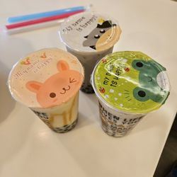 Caramel tea, Oreo Wow Bubble Tea, Taro Smoothie