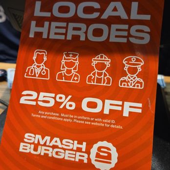 Smashburger - Must be in uniform or provide valid I.D. - Burgers Near Me - Tempe, Arizona