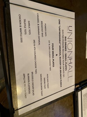 Menu photo 1 Union Hall Hoboken, NJ