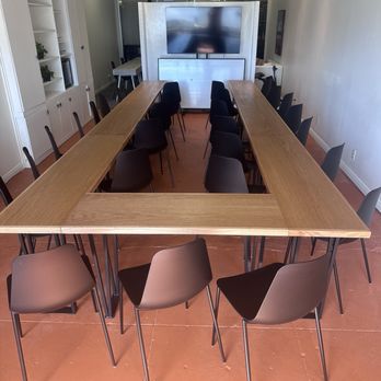 Elegant Woodworking - Custom conference table in the Chamber of Commerce office. - Carpenters Near Me