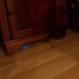 Dirt and toys under furniture. Um, not clean Dirt and toys under furniture. Um, not clean