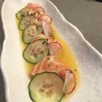 Yamazaru - Salmon Crudo!! It's a summer special so get it before they stop serving :) - Sushi Bars Near Me - Charlotte, North Carolina Yamazaru - Salmon Crudo!! It's a summer special so get it before they stop serving :) - Sushi Bars Near Me - Charlotte, North Carolina